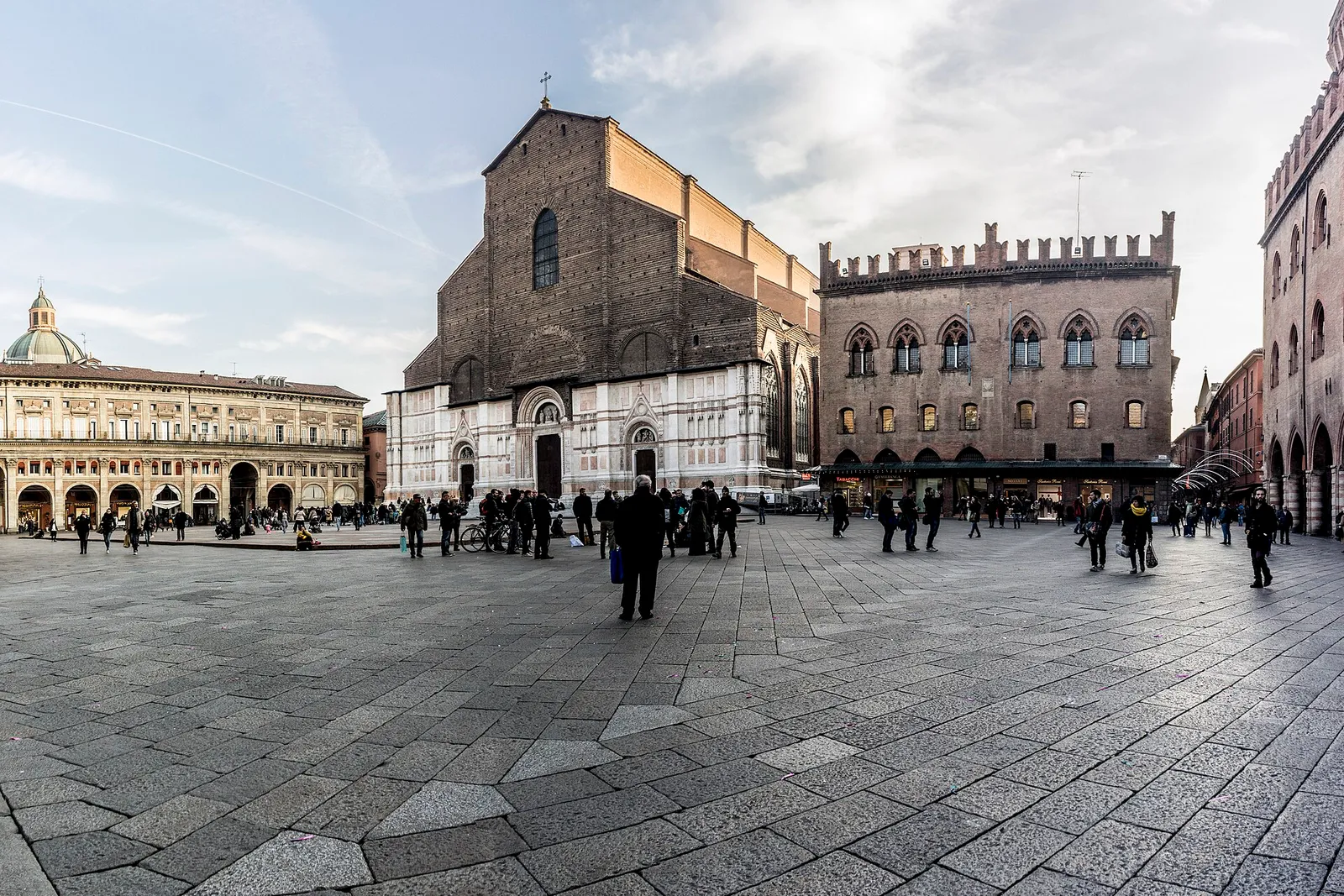 Piazza Maggiore in Bologna, Italy