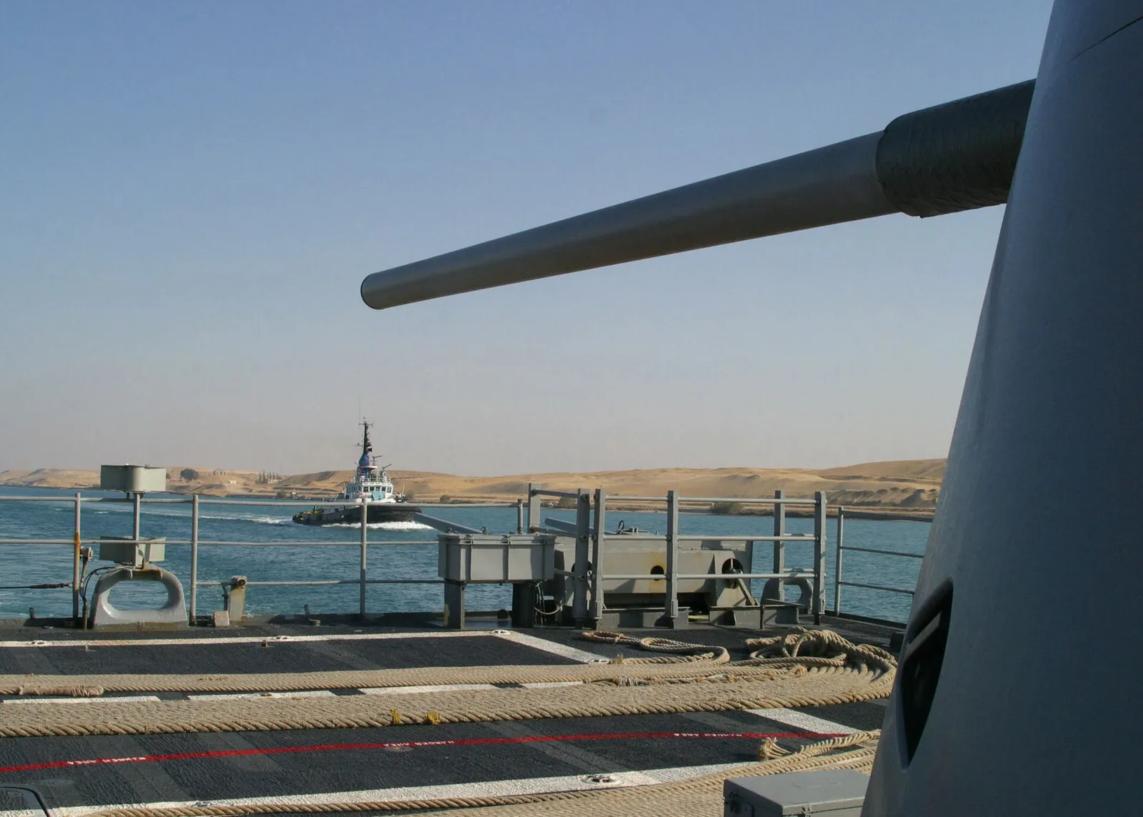 A guided-missile destroyer at sea (illustrative; not the North Korean vessel)