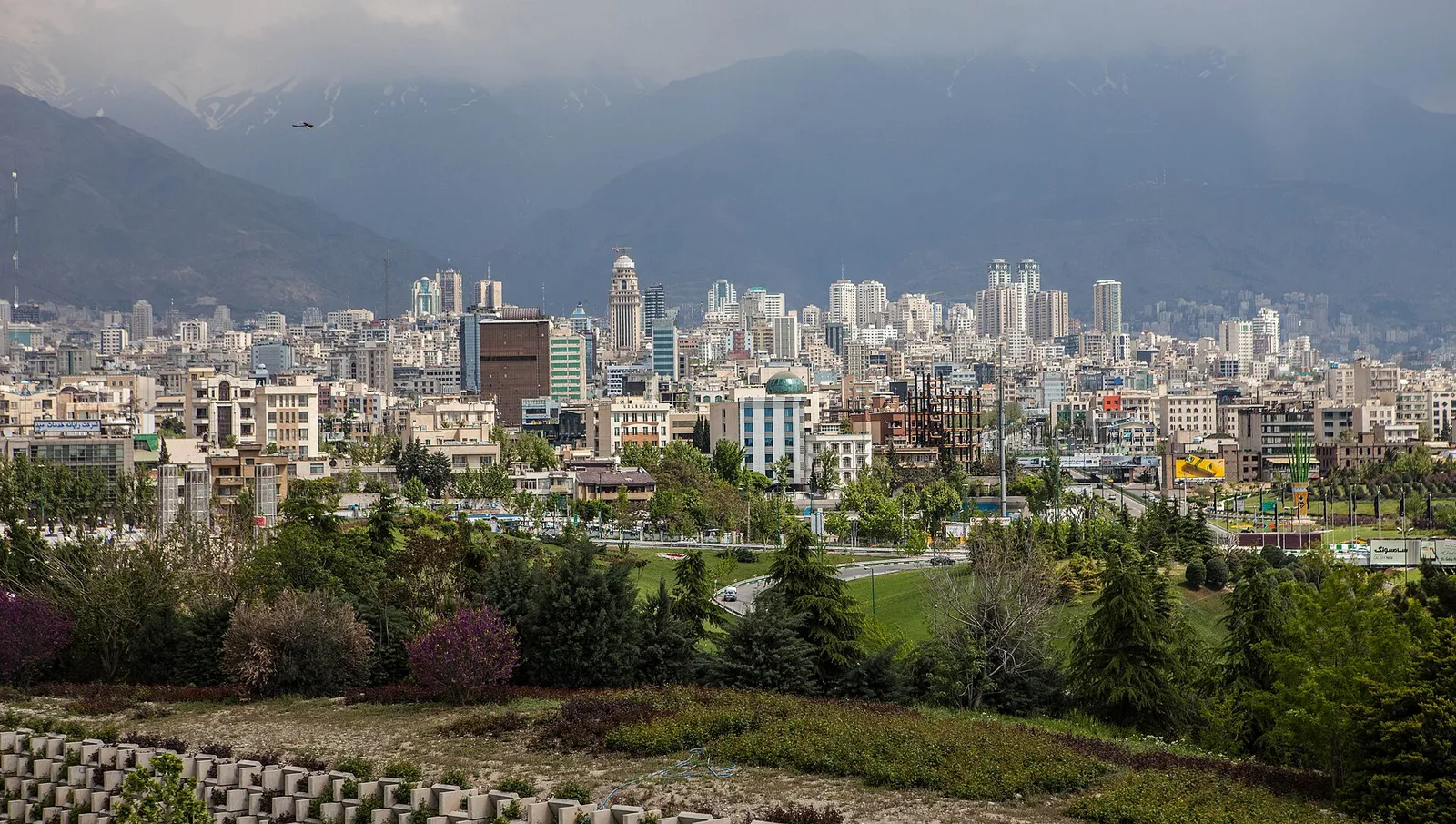 The skyline of Tehran, Iran