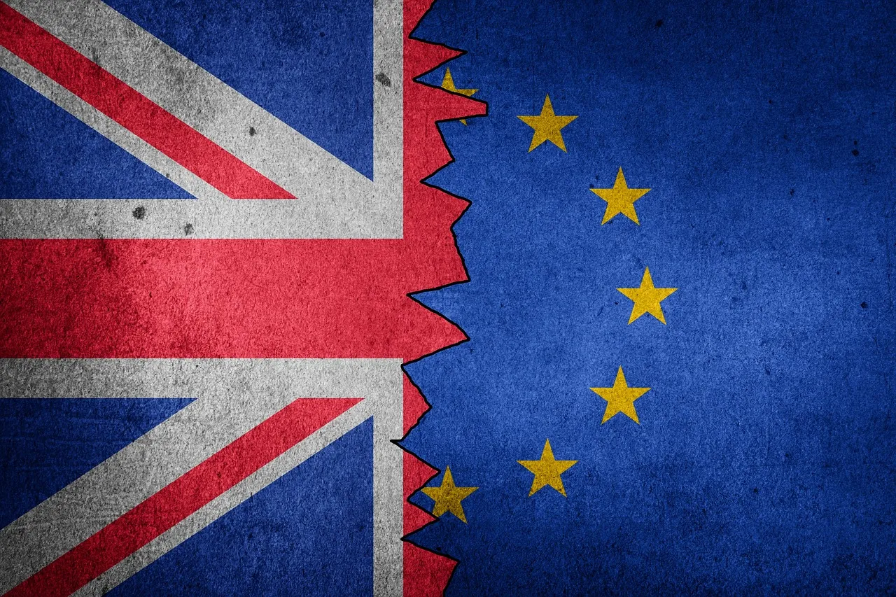 EU and UK flags, symbolizing the Brexit referendum