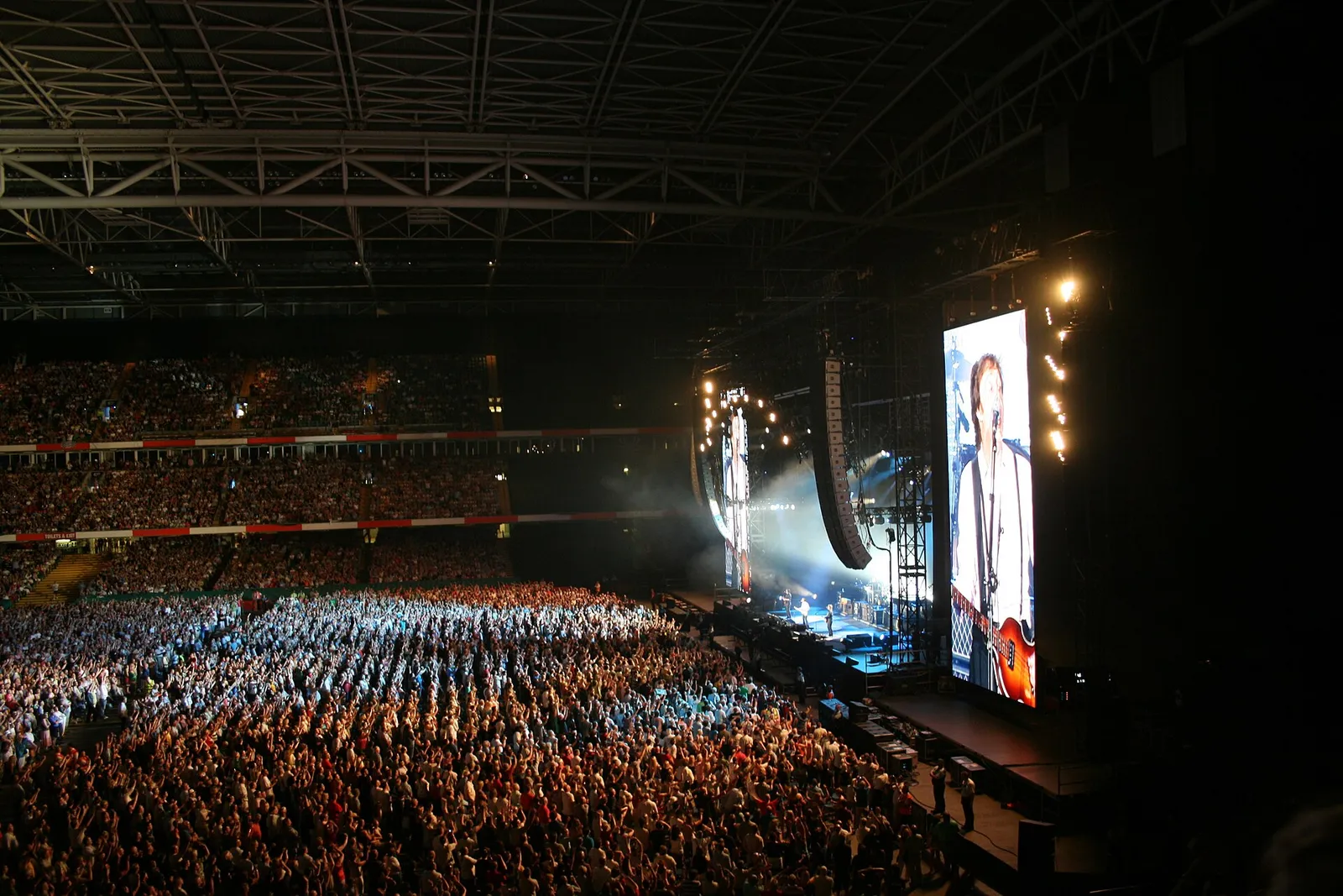 Paul McCartney performing in Cardiff (file photo)