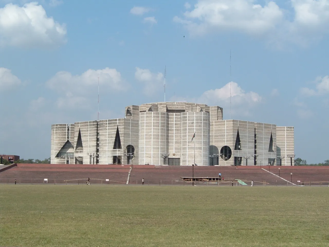 The Jatiya Sangsad Bhaban, Bangladesh's national parliament building in Dhaka