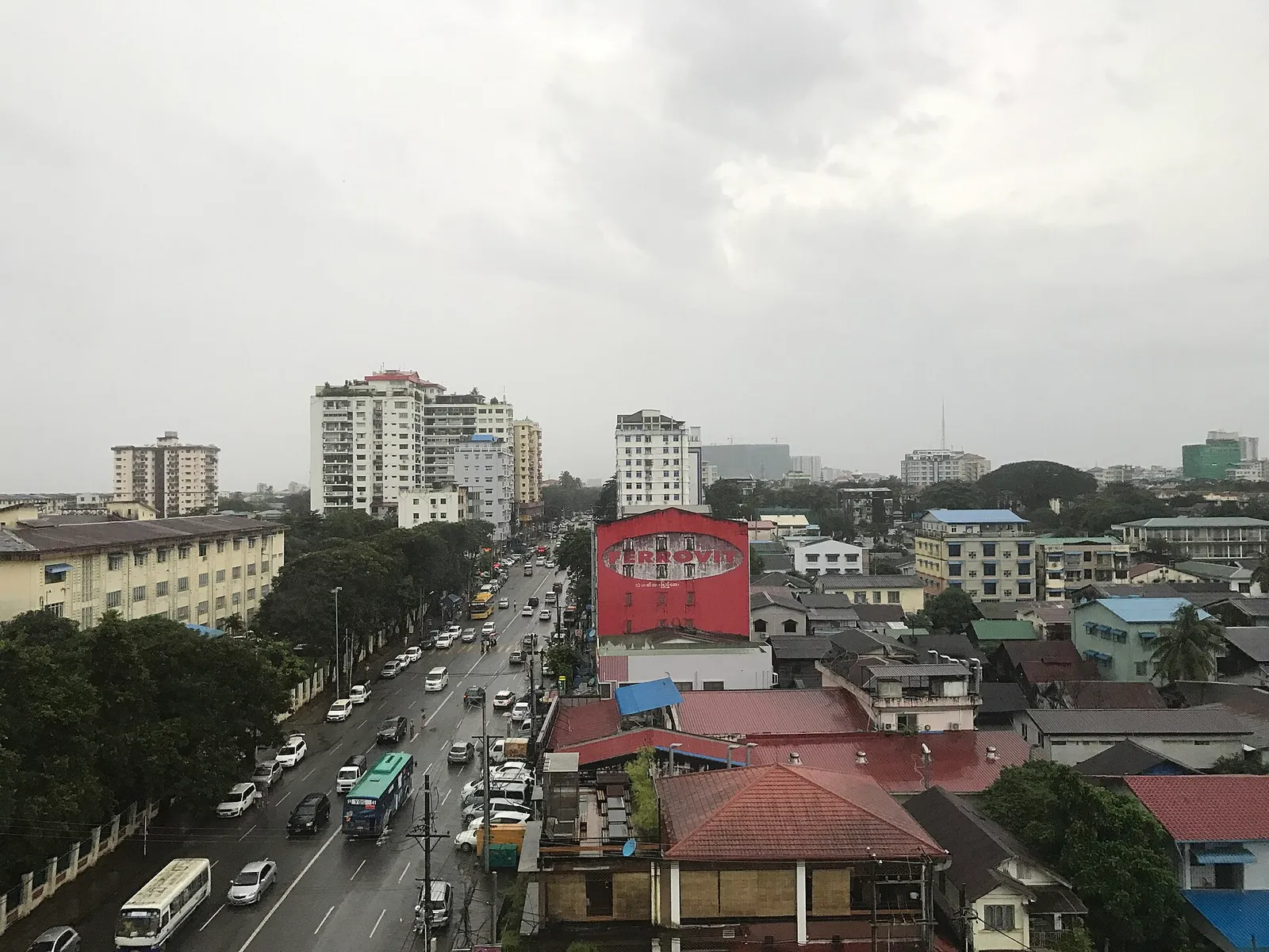 A view of Yangon, Myanmar