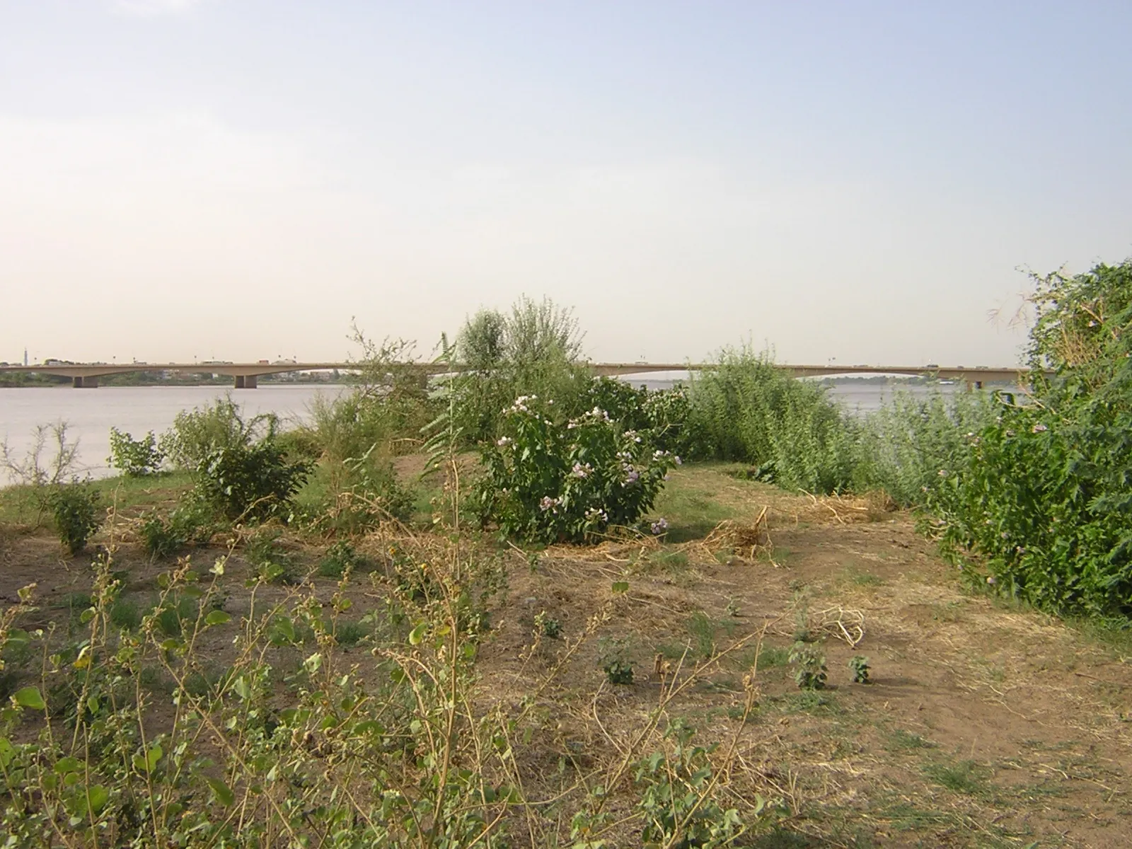 The confluence of the Blue and White Nile at Khartoum