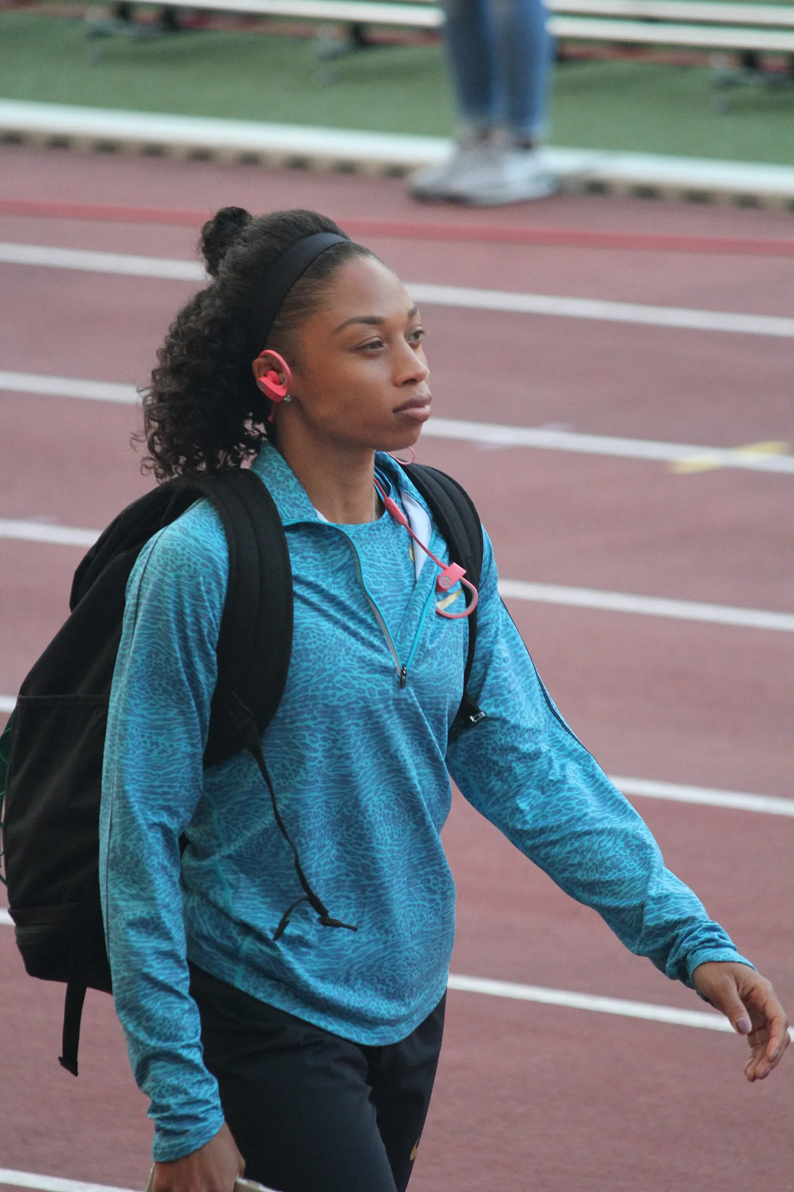 American sprinter Allyson Felix, who returned to competition after a difficult pregnancy (file photograph)