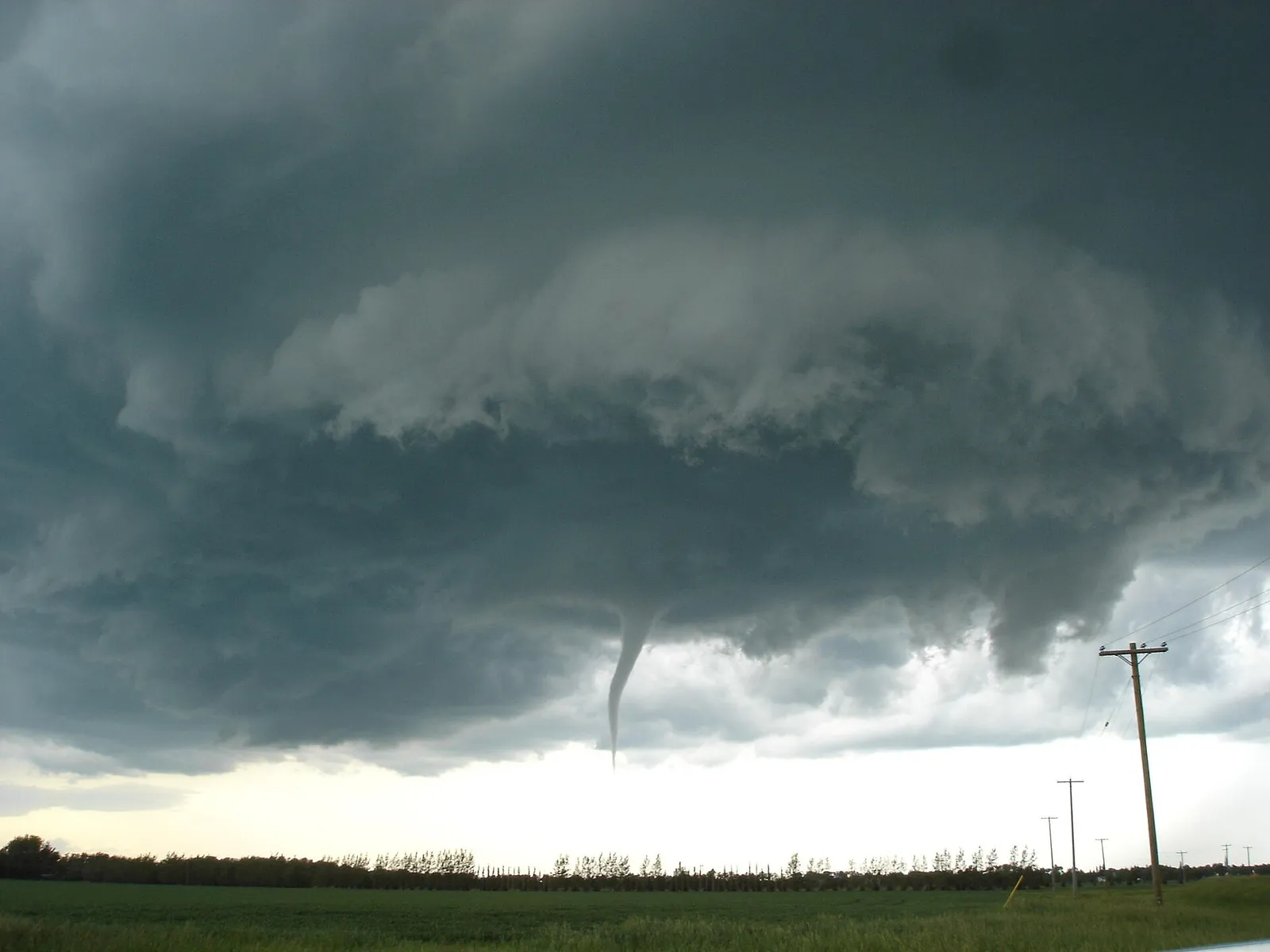 A tornado funnel cloud (file image)