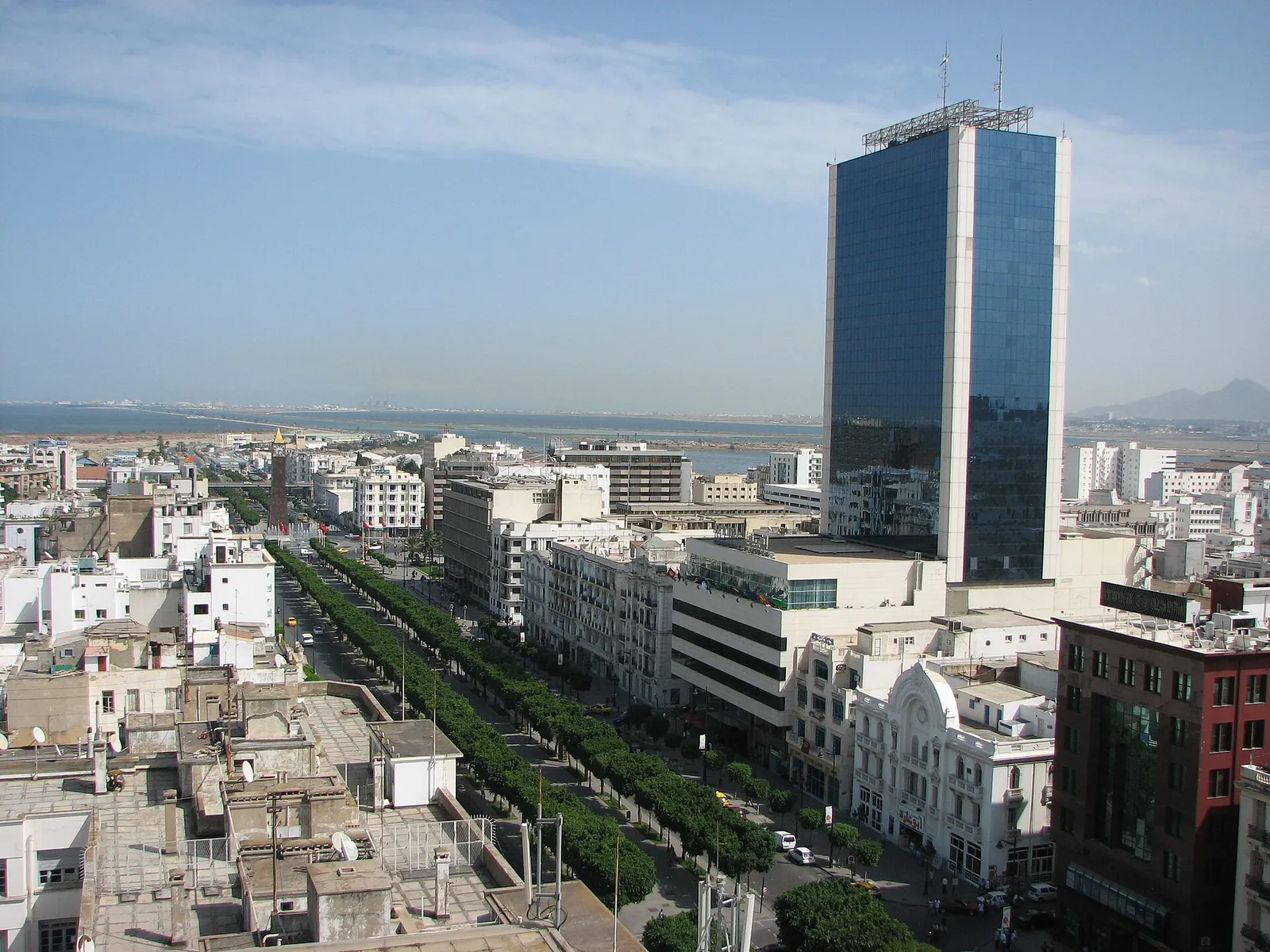 Avenue Habib Bourguiba in central Tunis