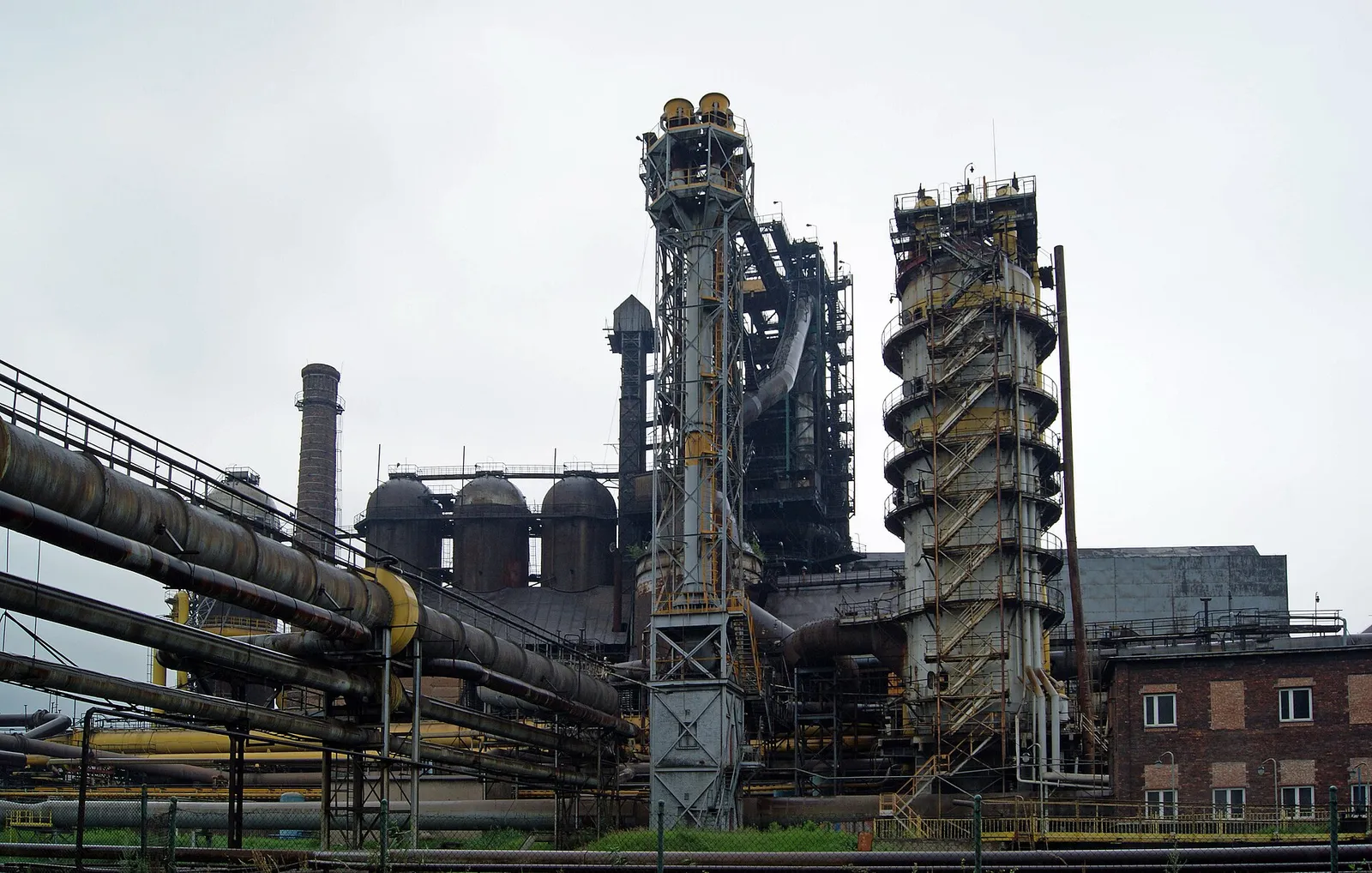 Blast furnaces at a steel mill (file image)
