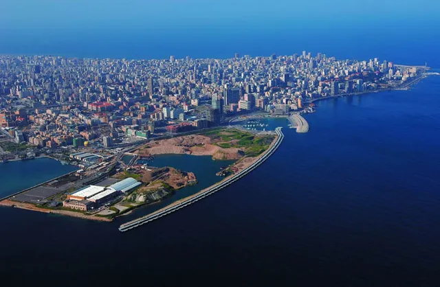 The skyline of Beirut, Lebanon