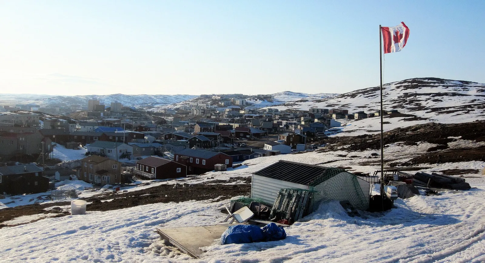 The city of Iqaluit, Nunavut, seen from Joamie Hill (file image)