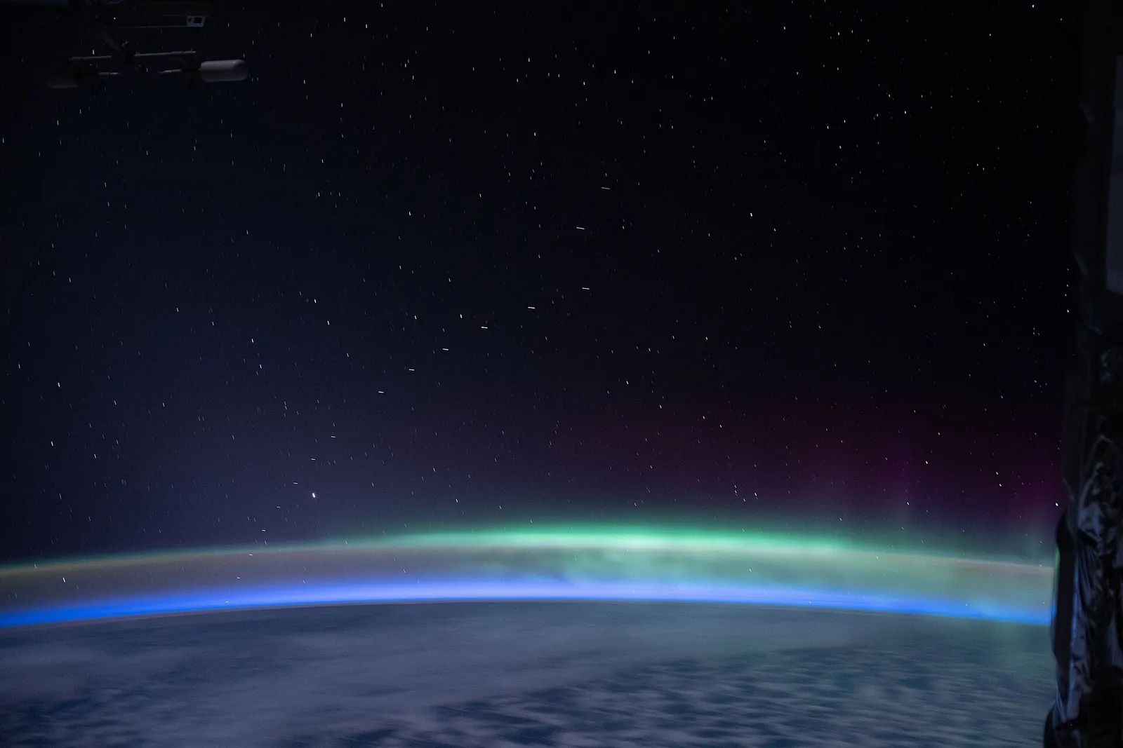 Starlink satellites photographed from the International Space Station (file photograph)