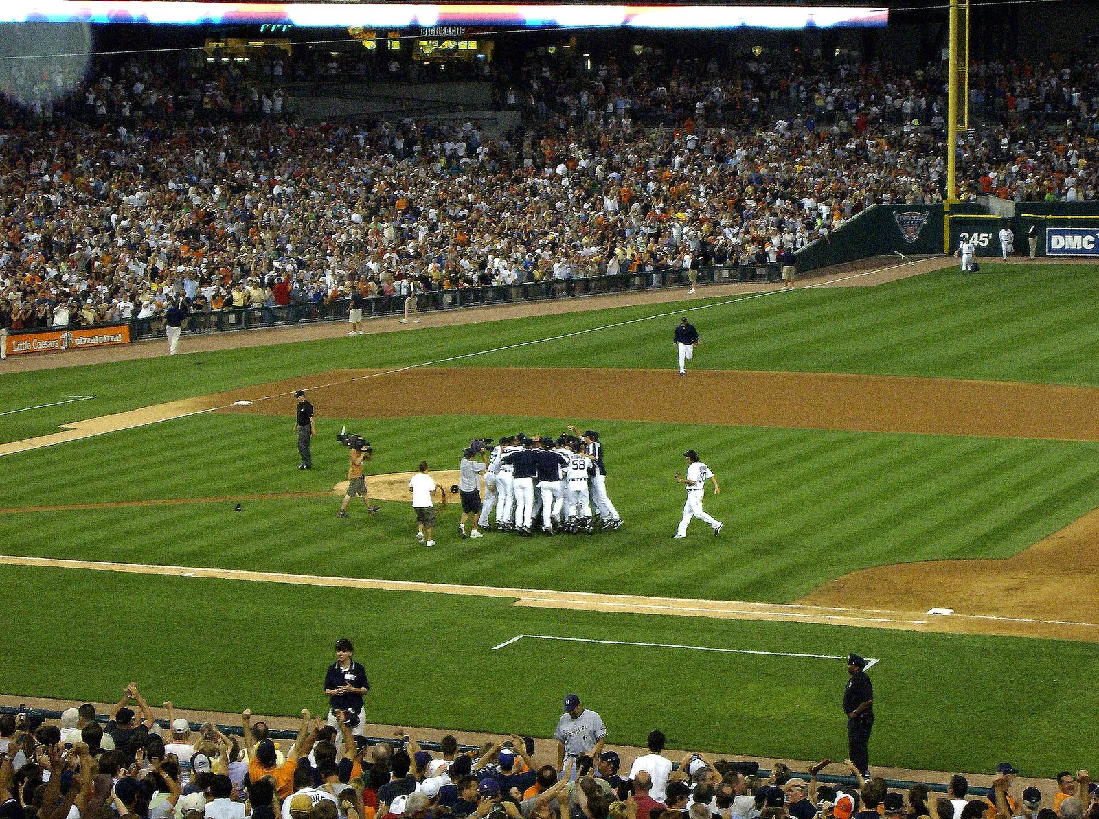 Justin Verlander celebrates a no-hitter at Comerica Park (file image)