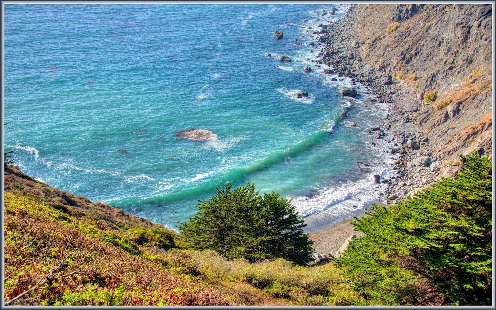 The Pacific Ocean off the California coast at Big Sur (file image)