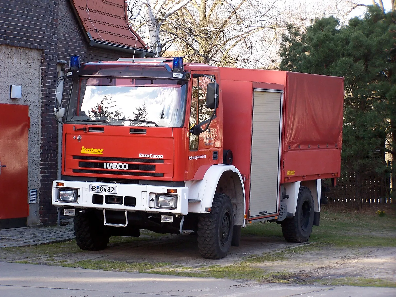 A German fire brigade engine (file photograph)