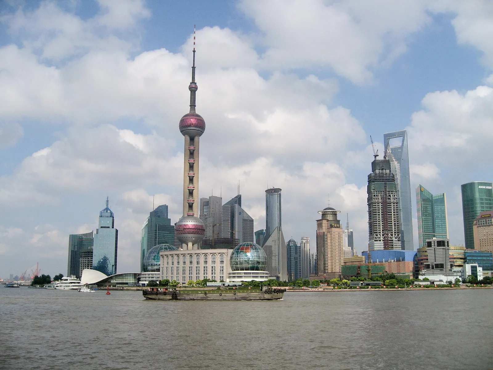 The Pudong skyline in Shanghai