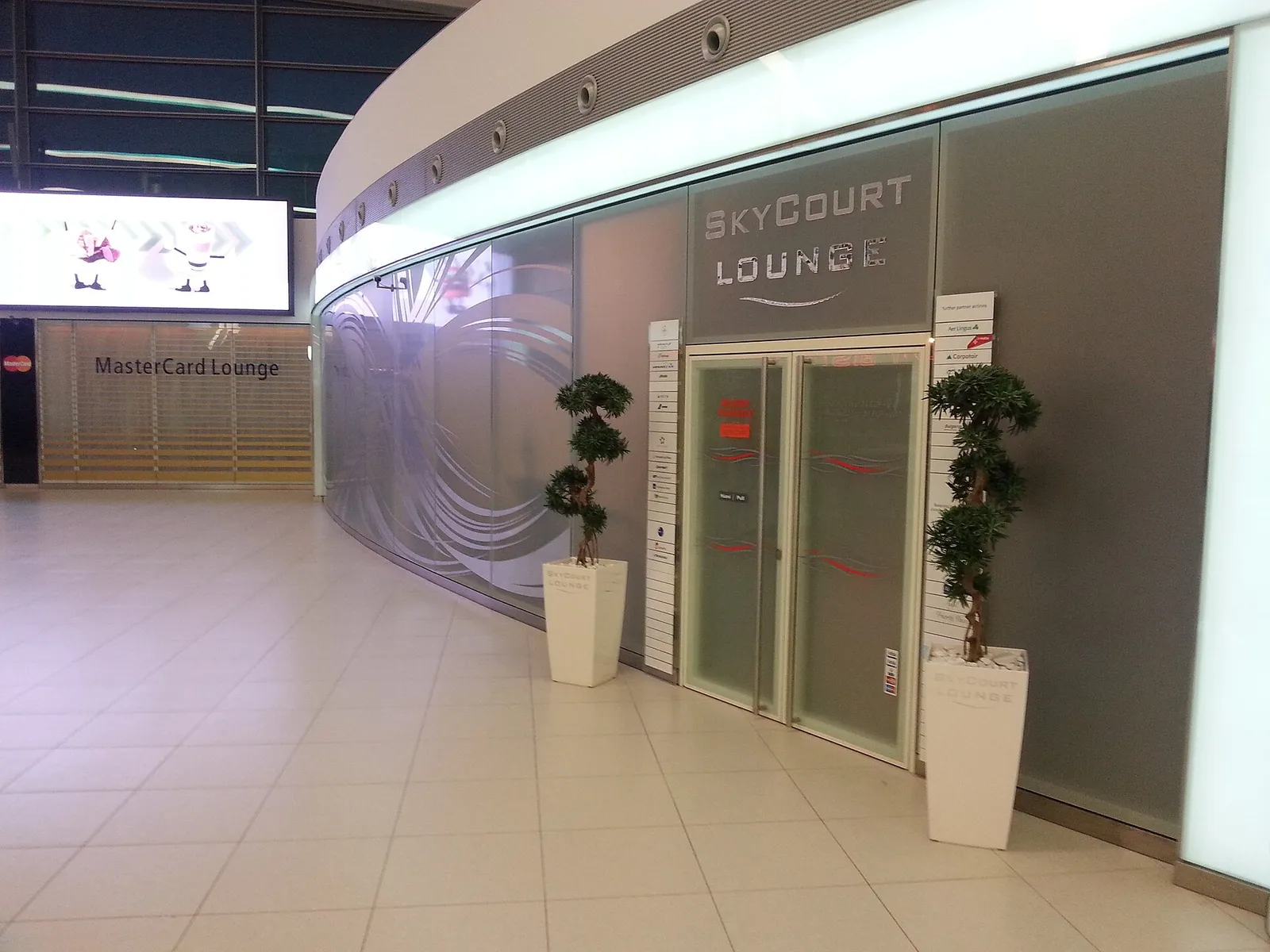 The entrance to an airport lounge (file photograph)