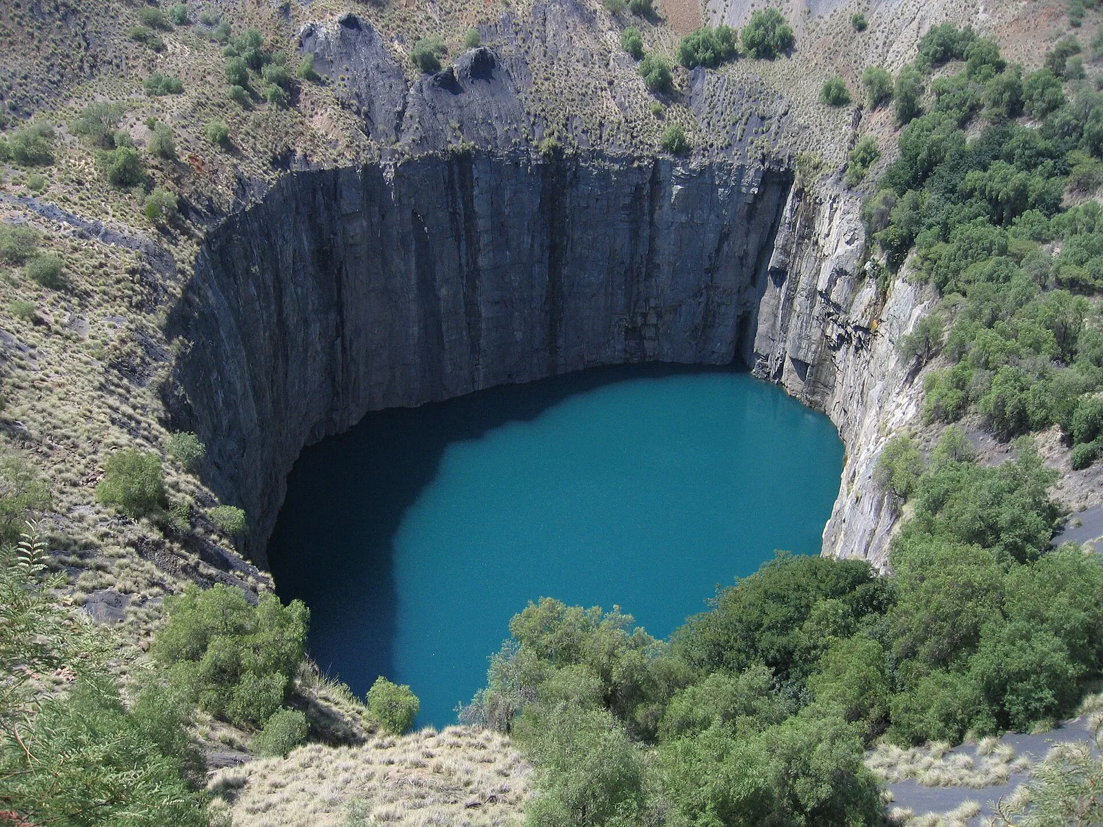The Big Hole, a former diamond mine at Kimberley in South Africa