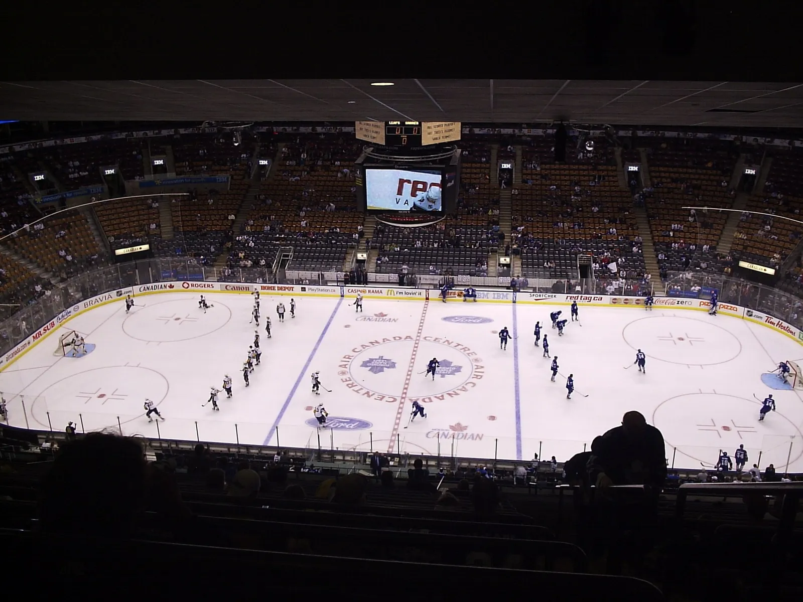 A Toronto Maple Leafs hockey game at the team's downtown Toronto arena