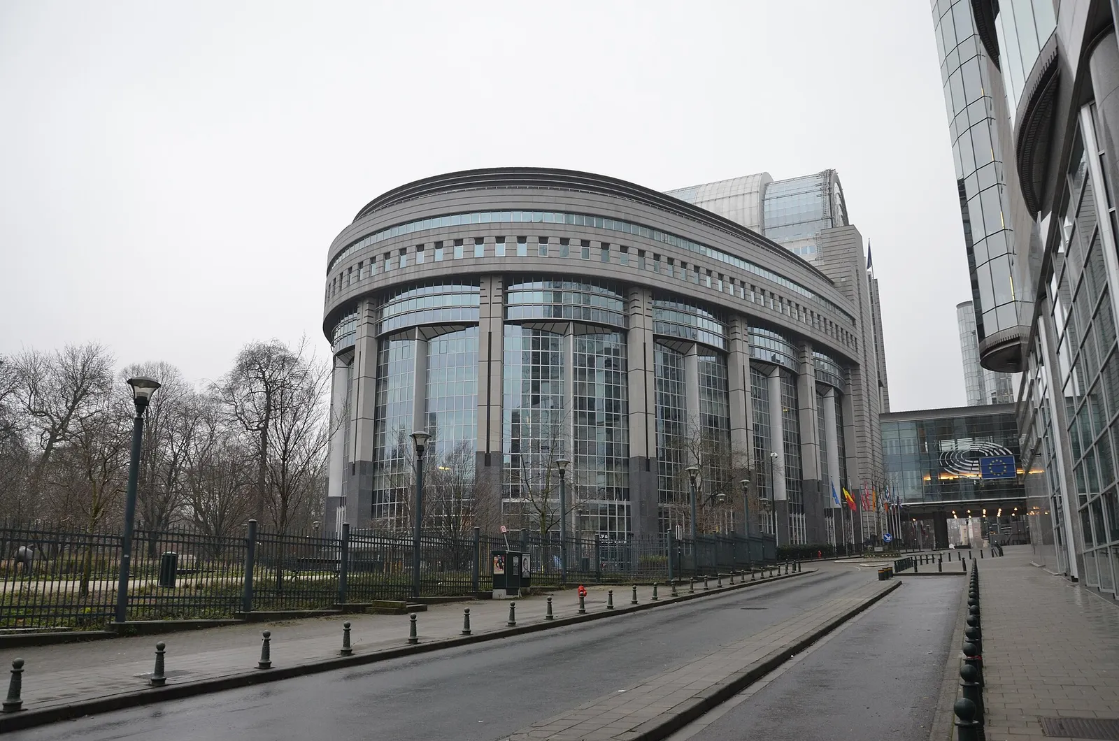 The European Parliament building in Brussels (file photograph)