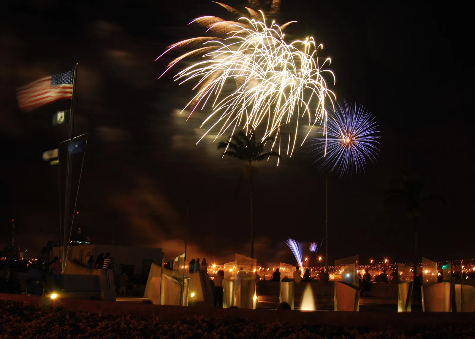 A fireworks display lights up the night sky (file photograph)
