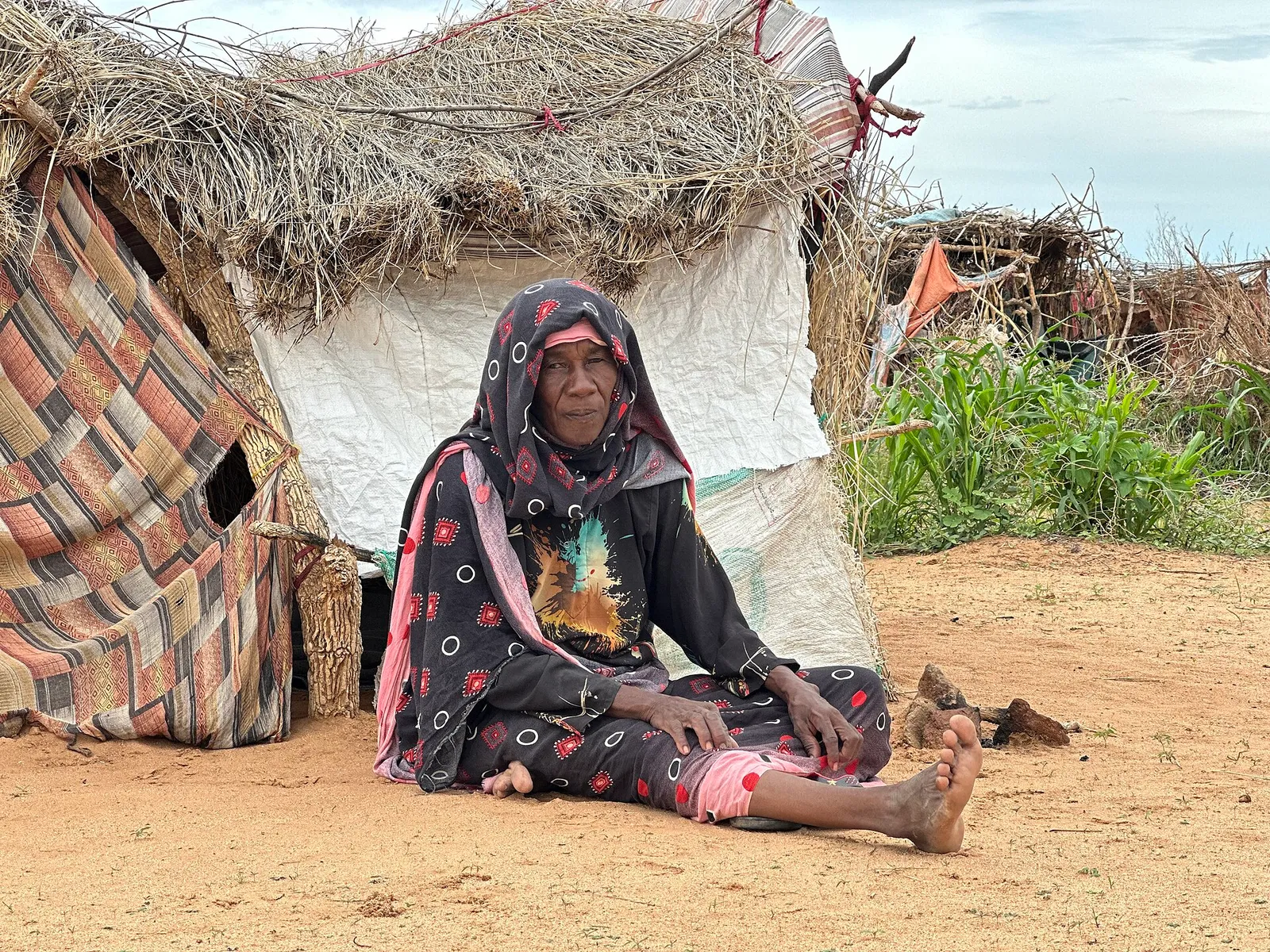 A woman displaced from el-Fasher shelters in Tawila, Sudan (file image)