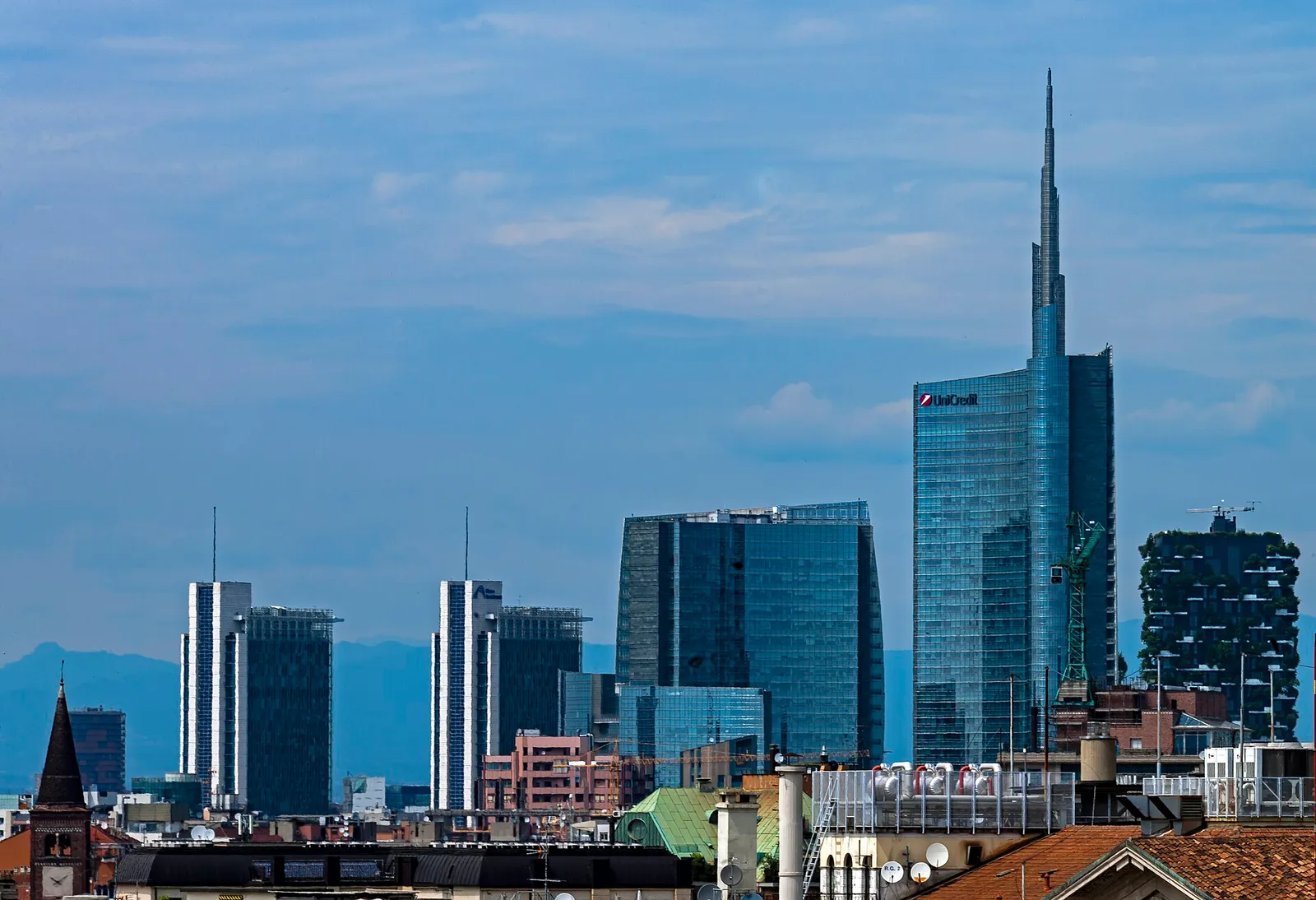 The Bosco Verticale planted residential towers in Milan (file image)