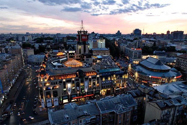 A view of central Kyiv, Ukraine