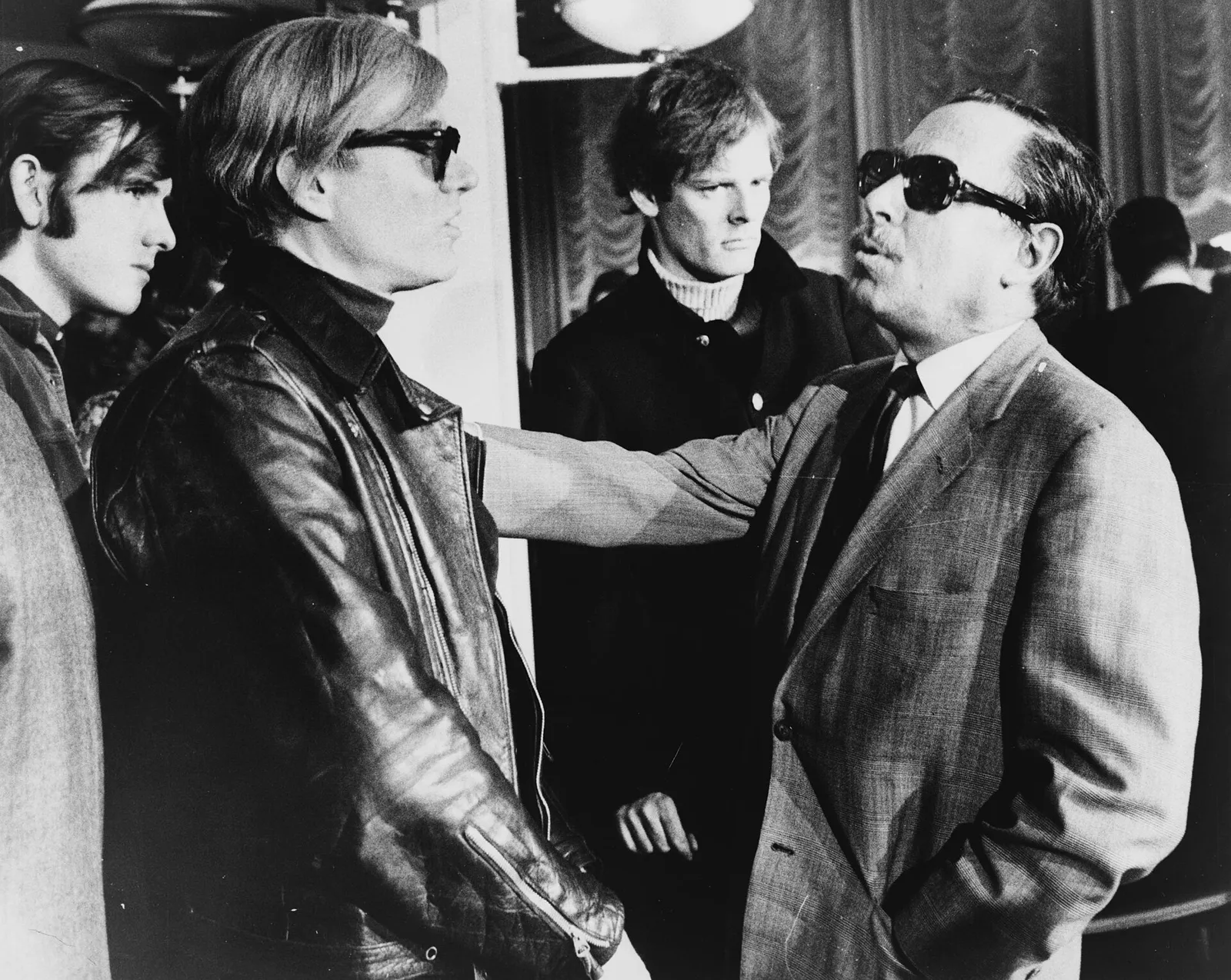 Andy Warhol (left), whose work Bruno Bischofberger represented in Europe, with Tennessee Williams in 1967