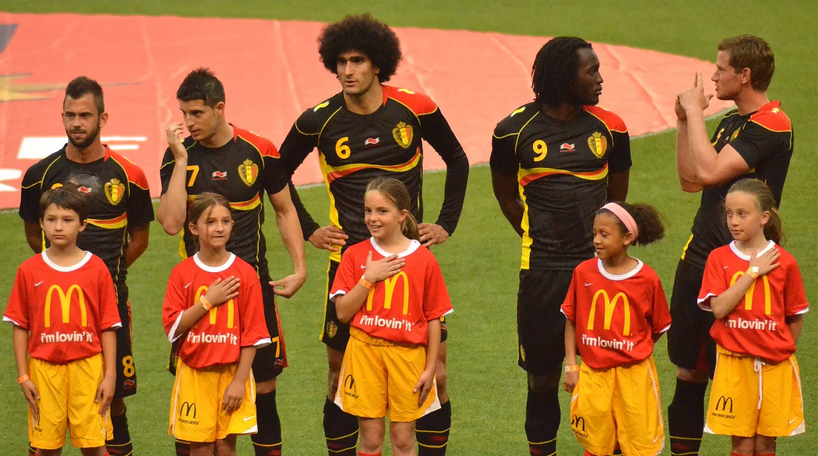 The Belgium national football team in a match against the United States (file photograph)