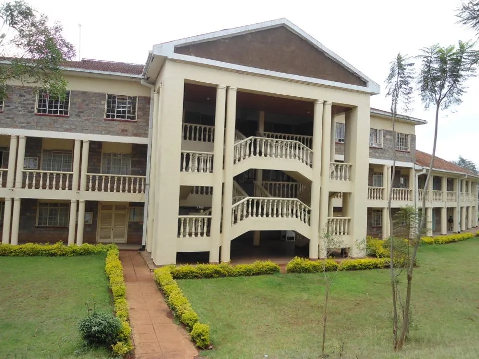 A secondary school building in Kenya