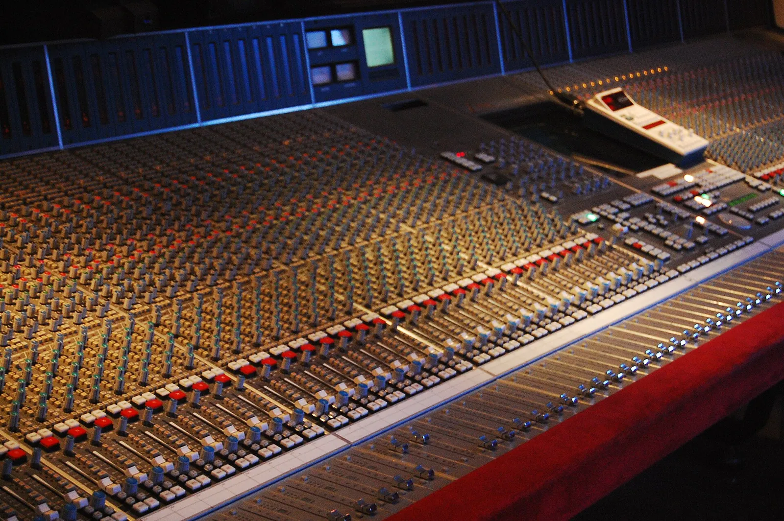 A mixing console in a recording studio (file image)