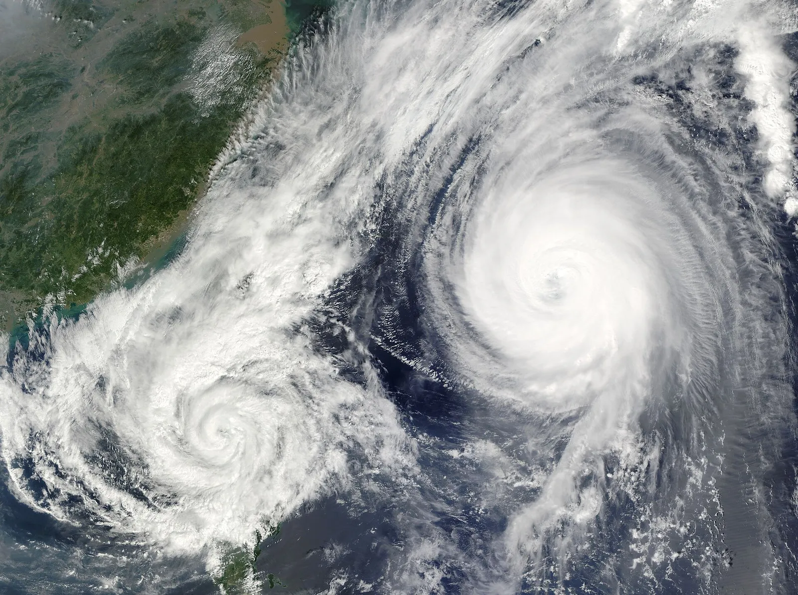 A powerful typhoon seen from space (file satellite image)