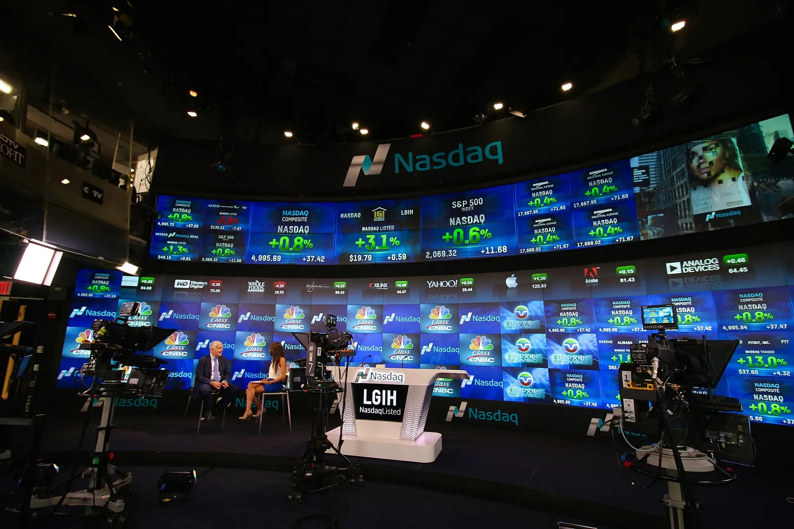 The Nasdaq MarketSite in Times Square, New York