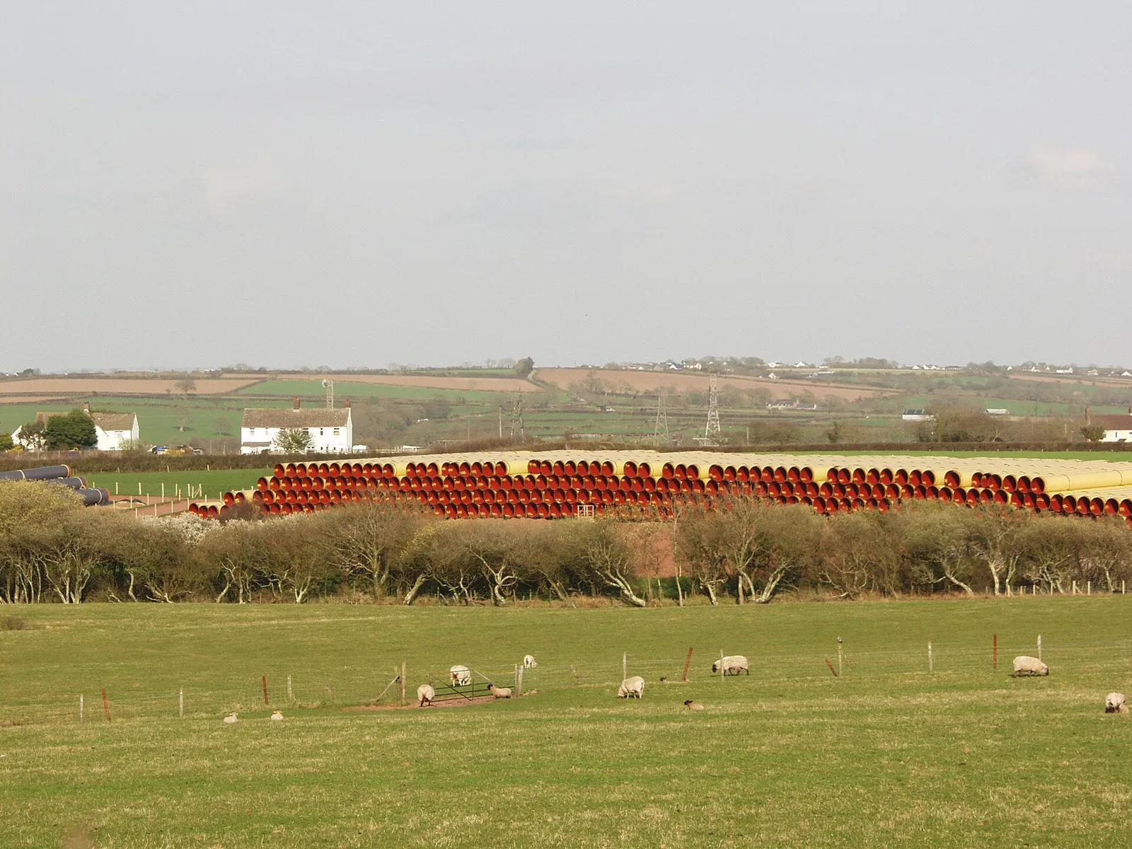 Sections of large gas pipeline (illustrative)