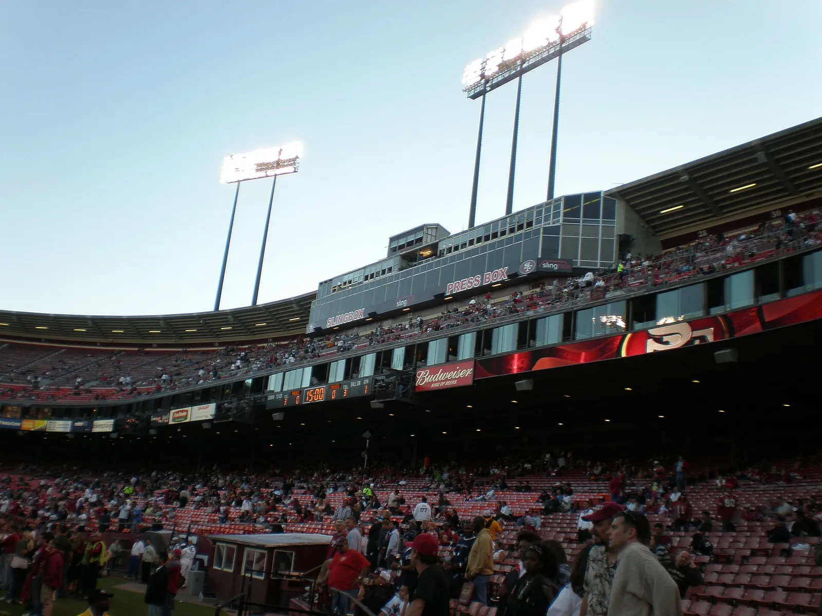 A stadium press box (file image)