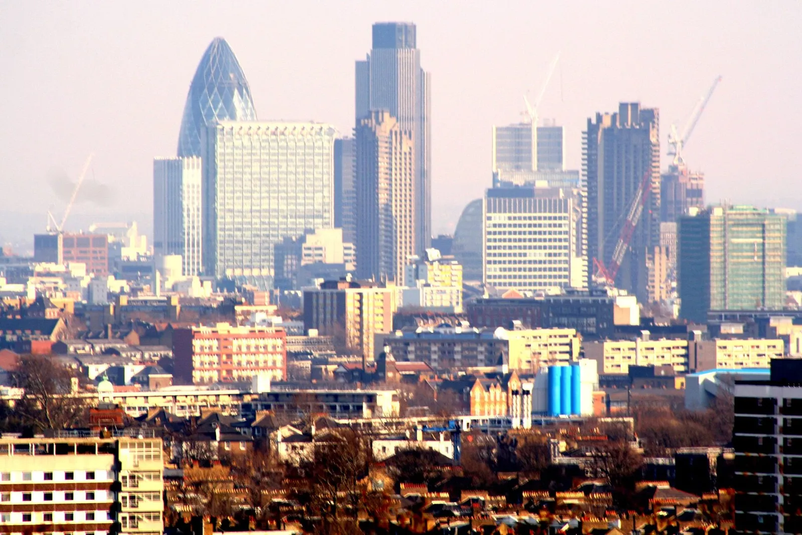The skyscrapers of the City of London financial district