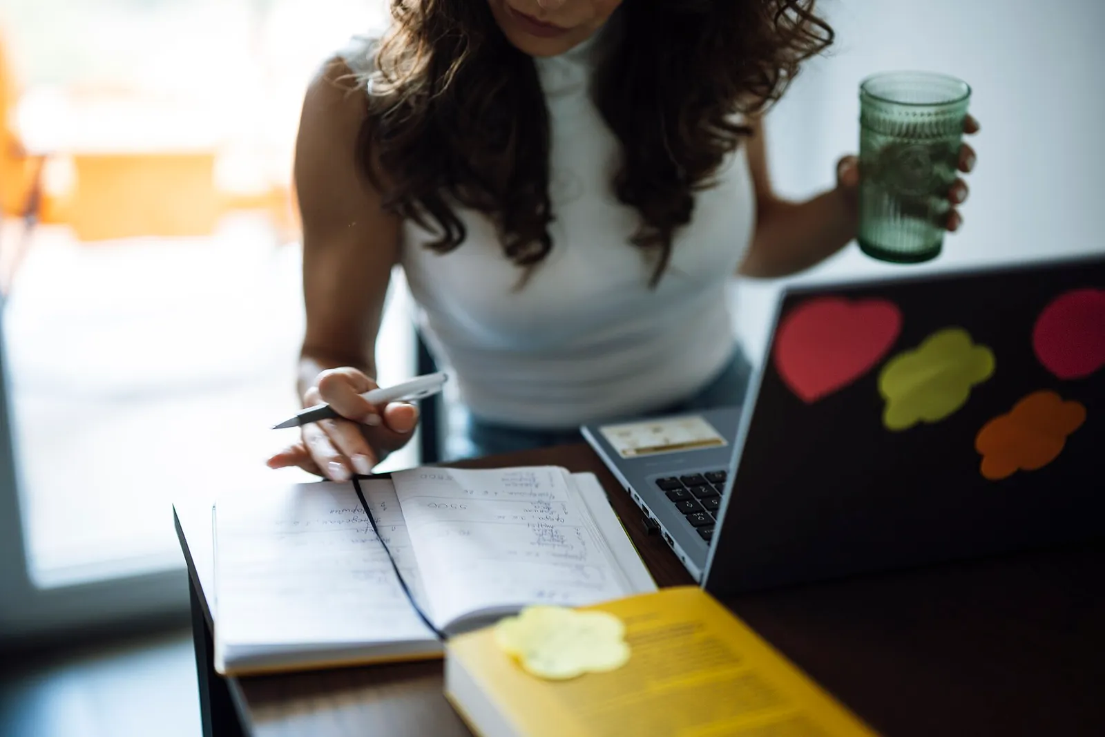 A student working at a laptop (file image)