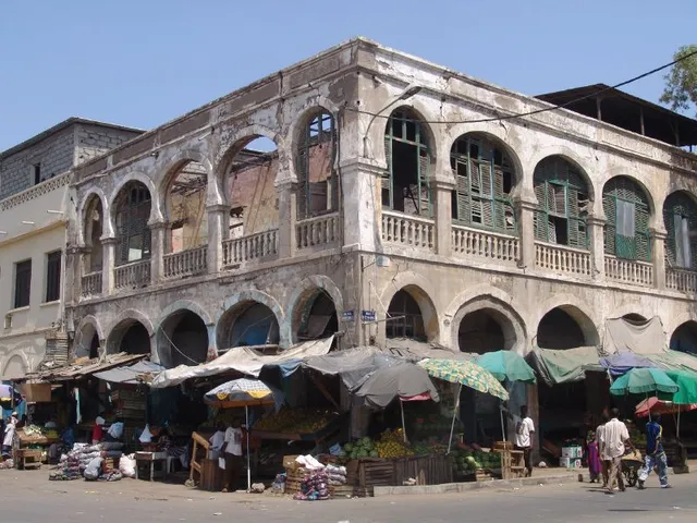 A street corner in Djibouti City