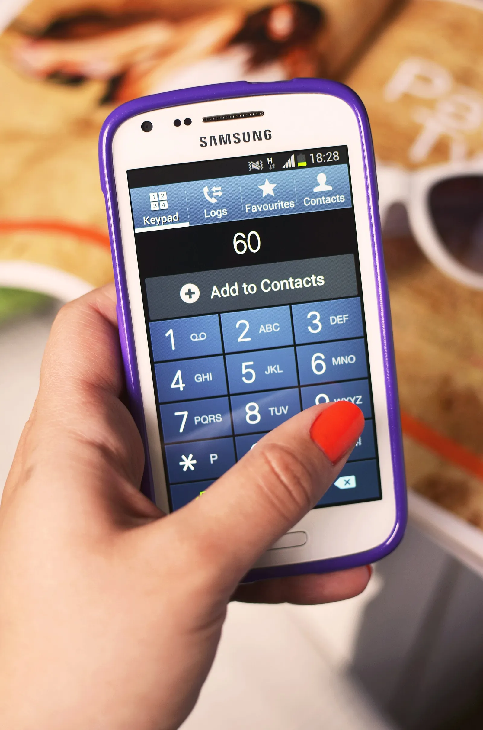 A person holding a smartphone