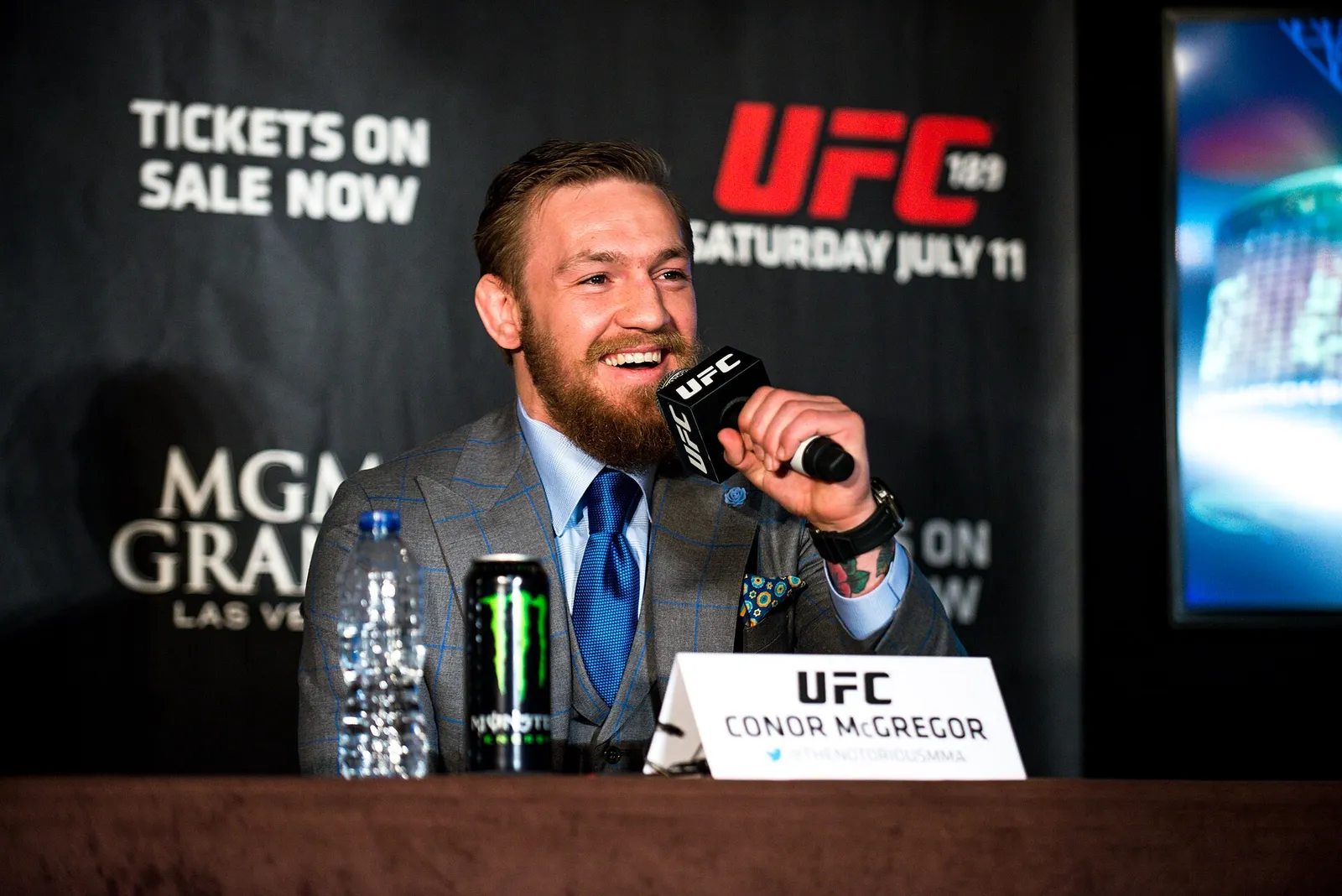 Conor McGregor at a UFC 189 promotional event in London (file image, 2015)