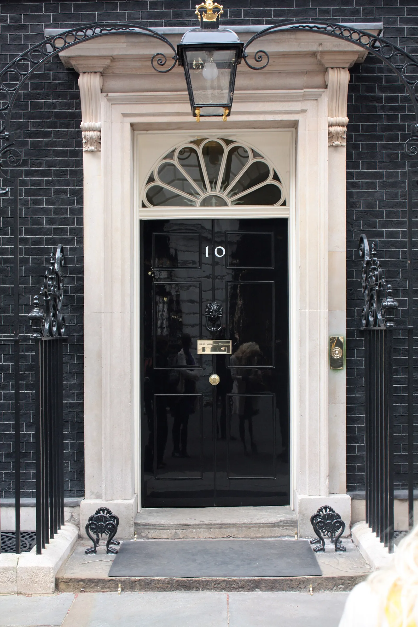 The door of 10 Downing Street, the UK prime minister's residence (file photograph)