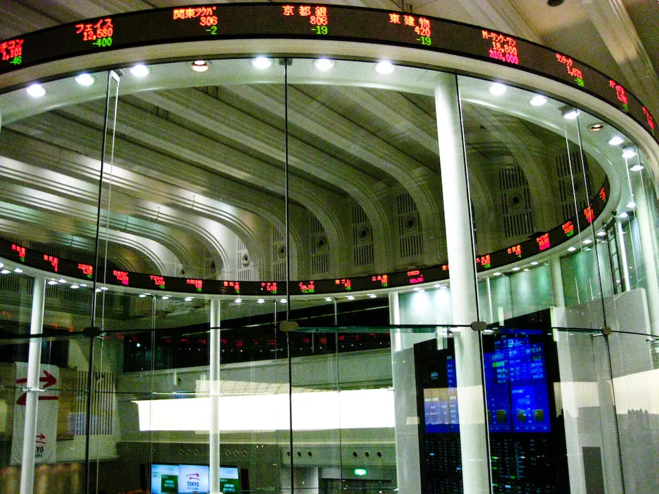 The market centre at the Tokyo Stock Exchange