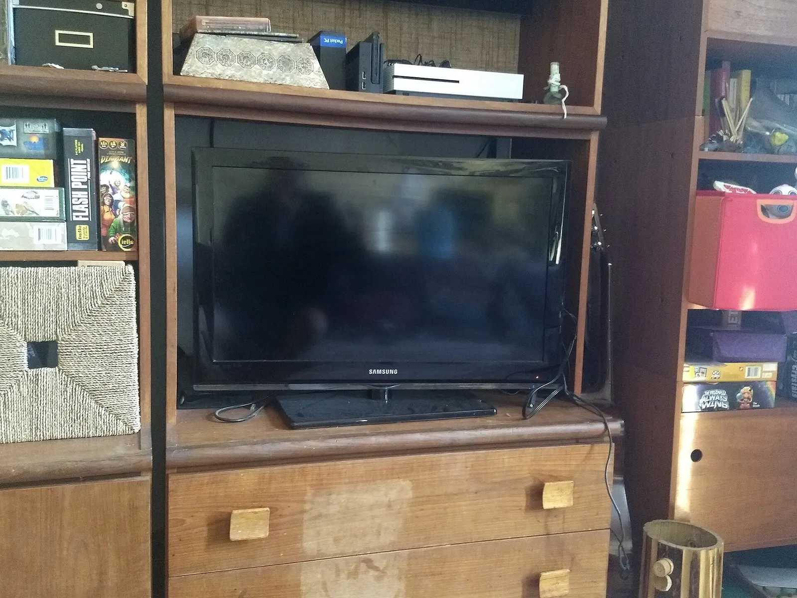 A flat-screen television