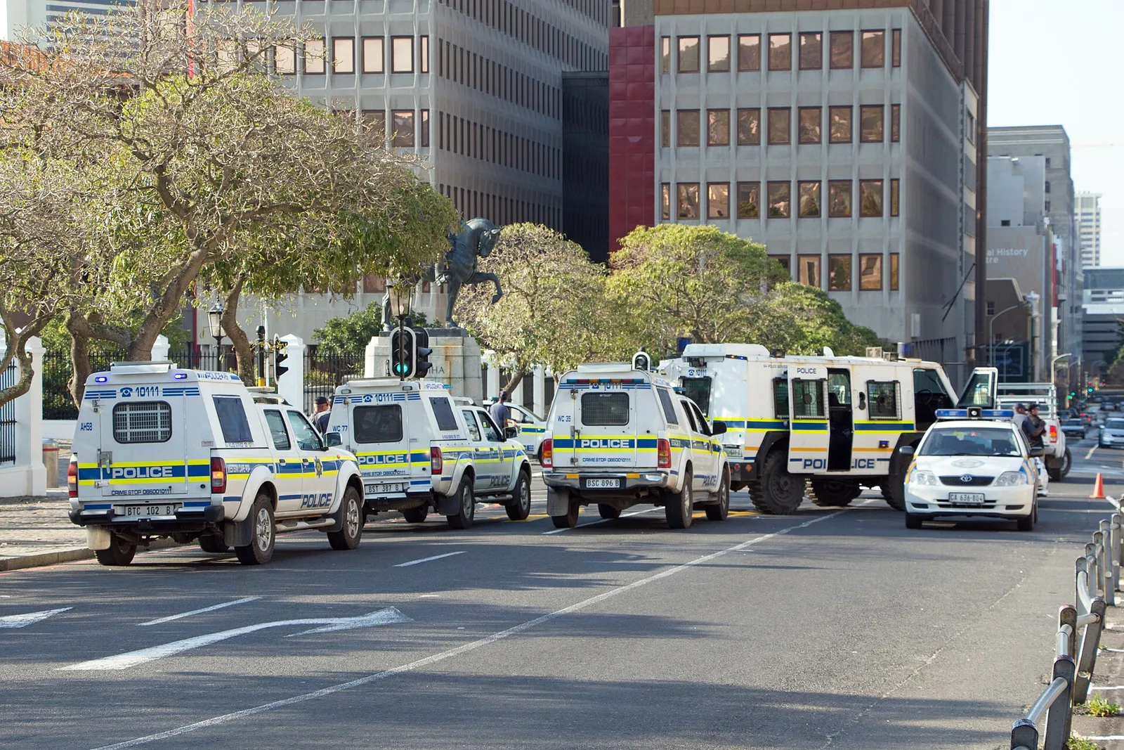 South African police officers on duty