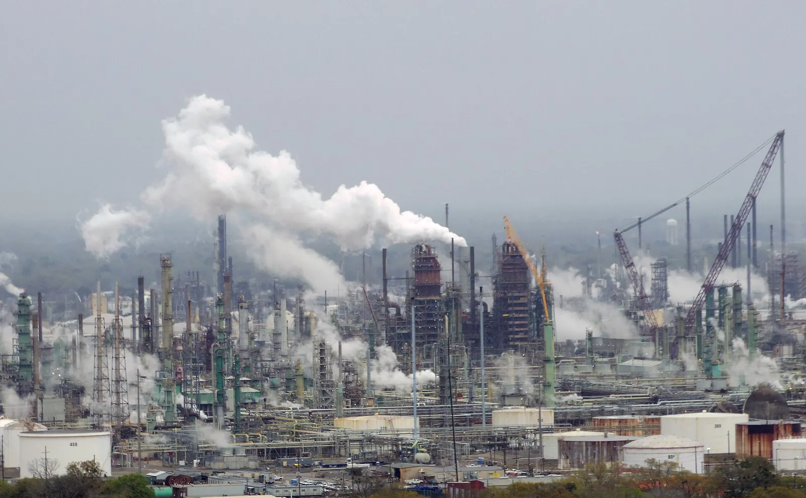 An oil refinery (illustrative)