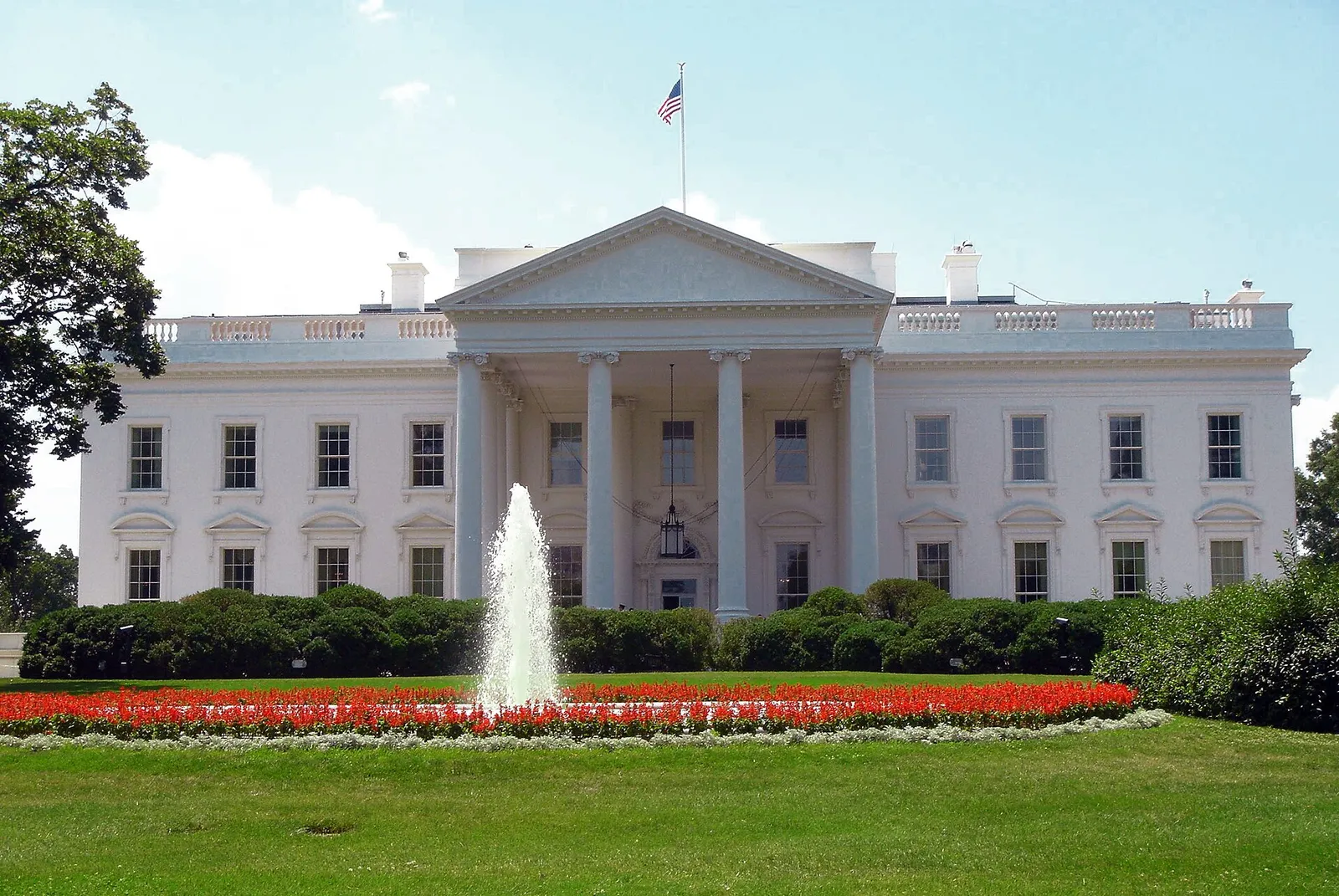 The north facade of the White House in Washington (file image)