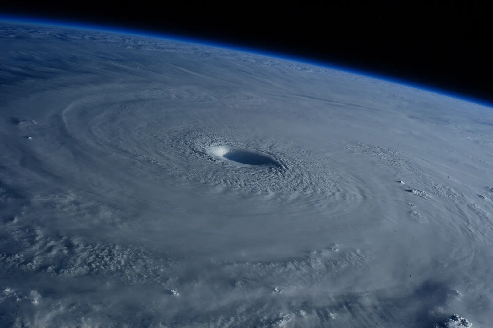 A super typhoon in the western Pacific seen from the International Space Station (file image)