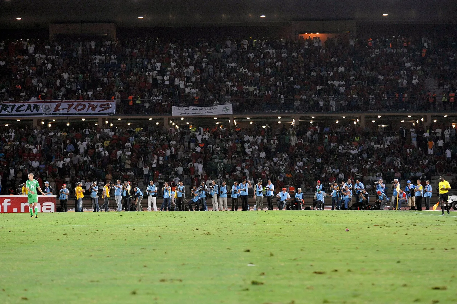 Supporters at a Morocco football match