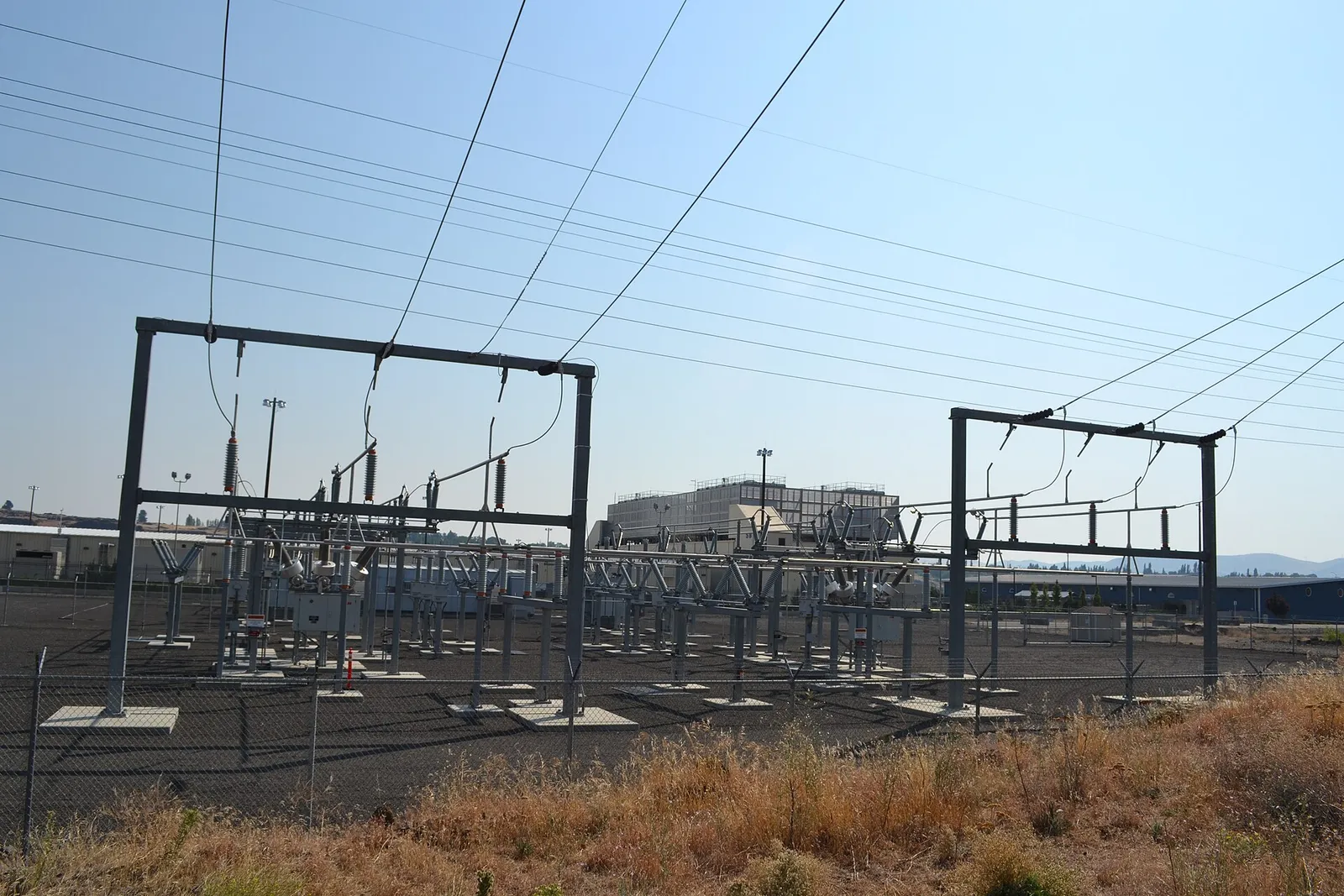 A large data centre and its electrical substation