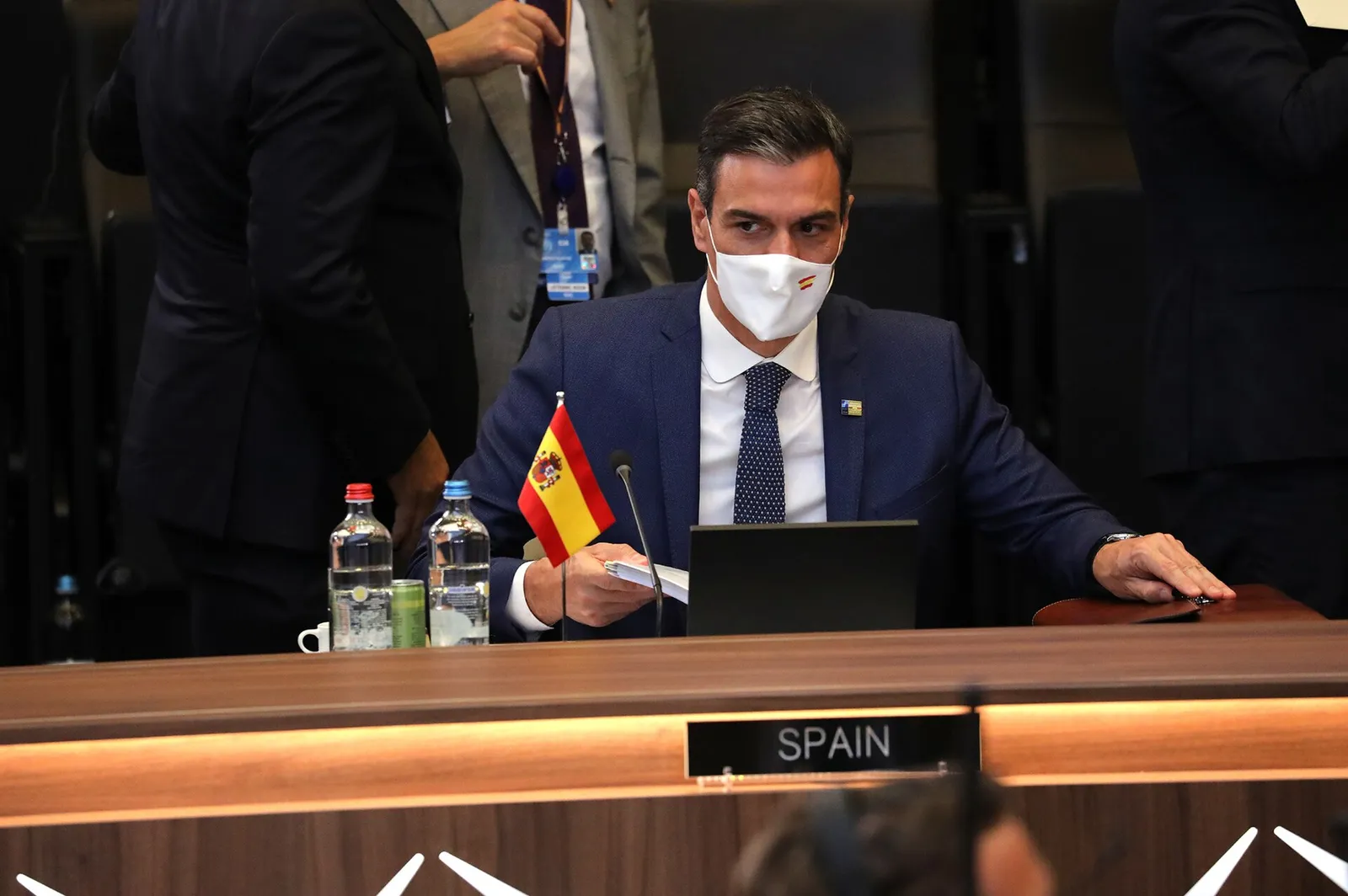 Spanish Prime Minister Pedro Sánchez at a NATO meeting (file image)